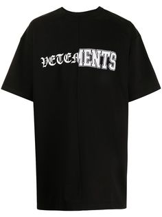 VETEMENTS футболка с принтом и логотипом