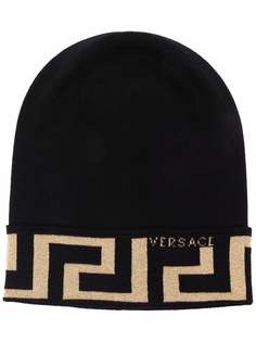 Versace шапка бини с узором Greca