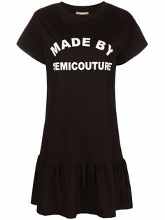 Semicouture платье-футболка с логотипом