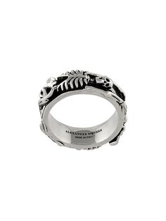 Alexander McQueen кольцо со скелетом
