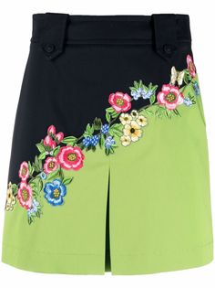 Vivetta юбка мини с цветочной вышивкой