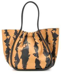 Proenza Schouler большая сумка-тоут со сборками и принтом тай-дай