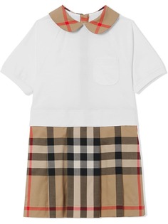 Burberry Kids платье-рубашка в клетку Vintage Check