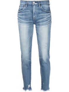 Moussy Vintage узкие джинсы Hammond с эффектом потертости
