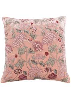 Anke Drechsel бархатная подушка с цветочной вышивкой