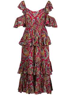 Cinq A Sept многослойное платье с принтом пейсли