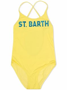 Mc2 Saint Barth Kids купальник с логотипом и блестками