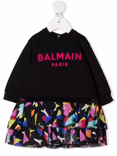 Balmain Kids платье-толстовка с логотипом