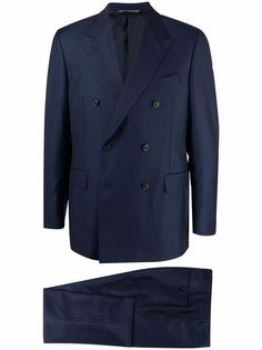 Canali костюм-двойка с двубортным пиджаком