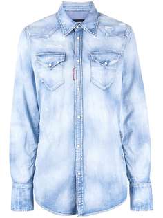 Dsquared2 рубашка с из вареного денима