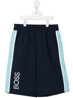 BOSS Kidswear шорты с эластичным поясом и логотипом