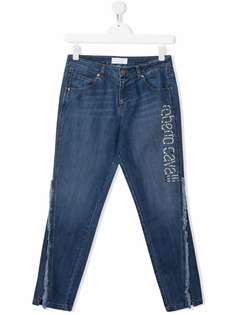 Roberto Cavalli Junior узкие джинсы с логотипом