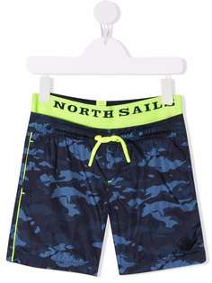 North Sails Kids плавки-шорты с камуфляжным принтом