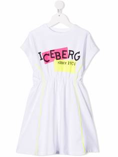 Iceberg Kids платье с логотипом