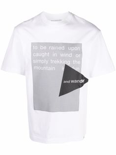 and Wander футболка с геометрическим принтом и надписью
