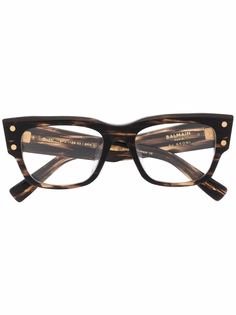 Balmain Eyewear очки в прямоугольной оправе