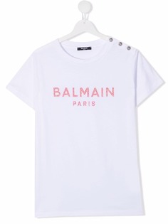 Balmain Kids футболка с логотипом