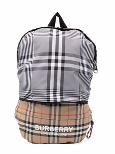 Burberry Kids рюкзак-трансформер из ткани ECONYL® в клетку Vintage Check