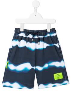 MSGM Kids шорты в абстрактную полоску