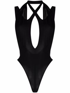 Mugler боди с вырезами