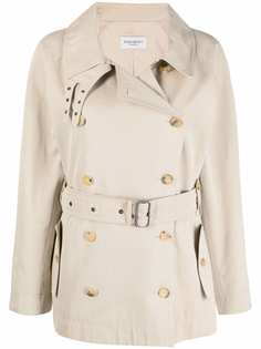 Yves Saint Laurent Pre-Owned двубортный пиджак 2000-х годов с поясом