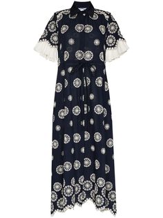 Evi Grintela платье-рубашка миди с геометричным принтом
