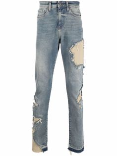 VAL KRISTOPHER джинсы с эффектом потертости