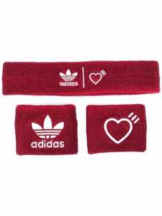 adidas повязка на голову с двумя напульсниками из коллаборации с Human Made