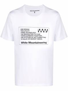White Mountaineering футболка с графичным принтом
