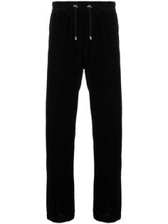 Balmain спортивные брюки прямого кроя с монограммой