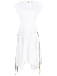 JW Anderson платье с рукавами кап и кулиской