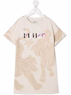 Kenzo Kids платье-футболка с принтом