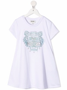 Kenzo Kids платье-футболка с вышивкой Tiger