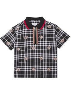 Burberry Kids рубашка поло Thomas Bear в клетку