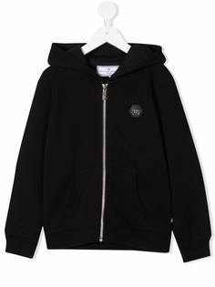 Philipp Plein худи на молнии с нашивкой-логотипом