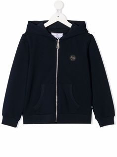 Philipp Plein худи на молнии с нашивкой-логотипом