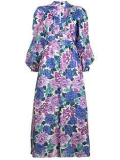 Zimmermann платье макси с цветочным принтом