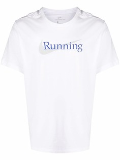 Nike футболка Dri-FIT Running Swoosh с надписью