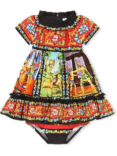 Dolce & Gabbana Kids платье миди с принтом