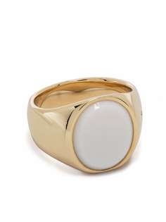 Tom Wood кольцо из желтого золота с агатом