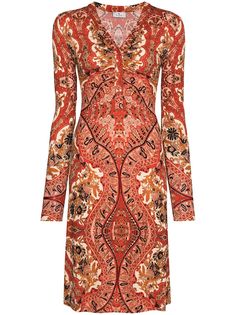 ETRO платье миди Elba с длинными рукавами