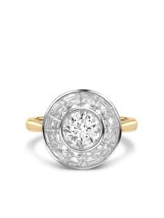 Pragnell Vintage кольцо из желтого и белого золота с бриллиантами