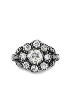 Pragnell Vintage кольцо Victorian из желтого золота и серебра с бриллиантами