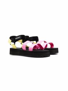Dkny Kids сандалии в стиле колор-блок на платформе