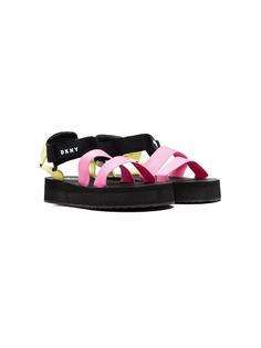 Dkny Kids сандалии в стиле колор-блок на платформе