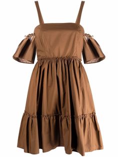 LIU JO платье с открытыми плечами и сборками