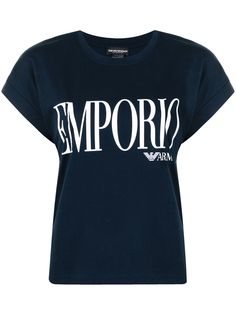 Emporio Armani платье-футболка с логотипом