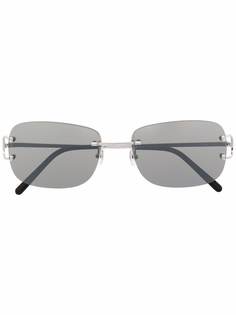 Cartier Eyewear солнцезащитные очки в безободковой оправе