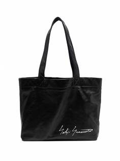 Discord Yohji Yamamoto сумка-тоут из зернистой кожи с логотипом