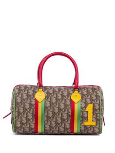 Christian Dior сумка-тоут Boston Rasta Line pre-owned с узором Trotter